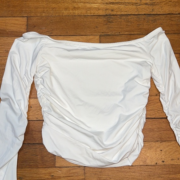 Edikted Corey Ruched Off Shoulder Long Sleeve Top, size XS - Picture 10 of 12
